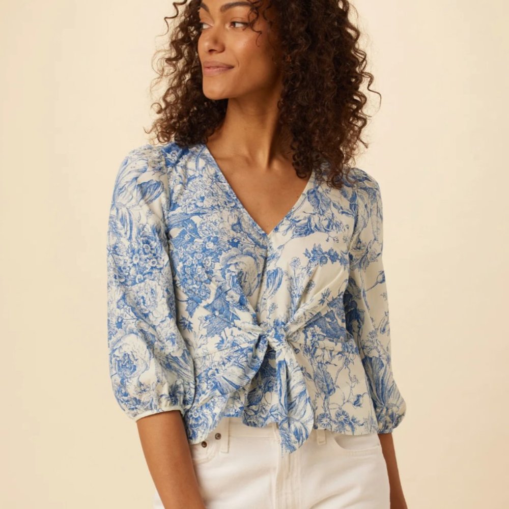 Amour Vert Annika Organic Cotton Blouse NWT